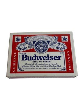 Budweiser Playing Cards Genuine Vintage Advertising Deck Sealed Box Classic Desi
